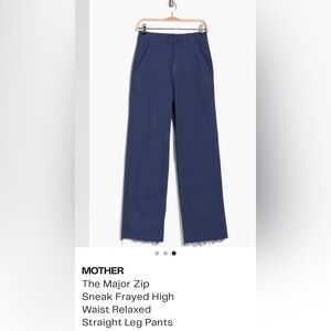 MOTHER
The Major Zip
Sneak Frayed High
Waist Relaxed
Straight Leg Pants